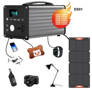 Top Selling High Quality 200W-500W 168Wh-336Wh LiFePO4 Portable Power Station Battery MPPT 30W <b>Solar</b> <b>Panel</b> with Pure Sine Wave - Product Image 1