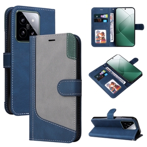 Étui portefeuille en cuir bicolore pour Redmi NOTE 14 4G NOTE14 Pro Plus 5G <span class=keywords><strong>Xiaomi</strong></span> 15 Pro 14T 14C 14 Ultra, coque de téléphone à rabat avec support - Product Image 2