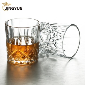 Verre à boire en verre transparent classique gravé personnalisé avec logo 340 ml pour bière, vodka, whisky, rhum, tequila - Product Image 1