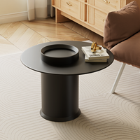 Table basse multifonctionnelle en verre trempé de style minimaliste moderne pour salon, petite table en fer et verre mat pour appartement