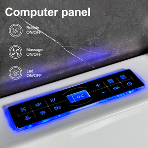 Bañera de <span class=keywords><strong>Hidromasaje</strong></span> de Acrílico Blanco de Superficie Sólida para 2 Personas, con Jets de Agua para Baño o Uso en Exteriores, Incluye Desagüe - Product Image 6