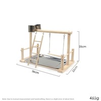 Support de jeu en bois pour perroquet avec balançoire et échelle d'escalade pour aire de jeux interactive pour animaux de compagnie