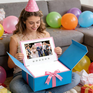 Livre vidéo et boîte en gros 2026, boîte rectangulaire luxueuse et mémorable, livre vidéo LCD pour <span class=keywords><strong>anniversaire</strong></span> - Product Image 2