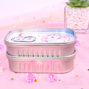 Lattine di metallo rimovibili personalizzate di grande capacità personalizzabili motivi placcato superficie per la conservazione di piccoli oggetti amore - Product Image 2