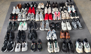 Vente en gros de chaussures d'occasion mixtes chaussures de course plates chaussures de sport respirantes stock de chaussures décontractées d'occasion pour adultes - Product Image 3