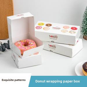 Logo personalizzato usa e getta ciambella scatole di prodotti alimentari di Compartiment per il pane pasticceria cibo da forno Sushi gelatina di zucchero - Product Image 2