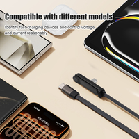 Câble de charge rapide PD 60W 1,2 m en nylon tressé plat 90 °   Support pliable à angle droit pour téléphone et ordinateur