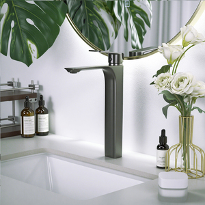 Modern Luxury Brass Basin Mixer <strong>Tap</strong> Deck Mount Install Tall Sink Faucet with Counter <strong>Top</strong> Water Wash <strong>Tap</strong> - Product Image 2
