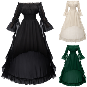 Abito Lungo da Donna Stile Medievale e Fiabesco per Esposizioni Rinascimentali - Product Image 1