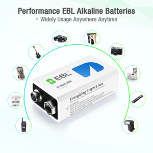 Pilas EBL de 9 Voltios, Paquete de 2, en Blíster, Alcalinas, Ultra Duraderas, con 7 Años de Vida Útil - Product Image 5