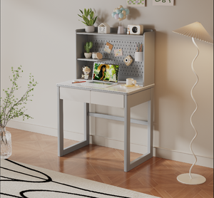 <span class=keywords><strong>Bureau</strong></span> d'étude en bois grande capacité avec étagère perforée et tiroirs, <span class=keywords><strong>bureau</strong></span> <span class=keywords><strong>informatique</strong></span> <span class=keywords><strong>multi</strong></span>-rangements et peu encombrant pour étudiants - Product Image 2
