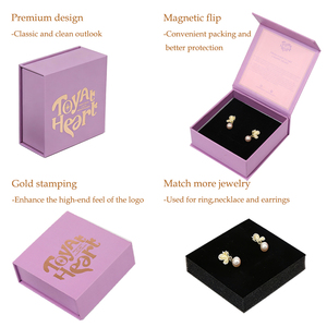 Juego <span class=keywords><strong>de</strong></span> Cajas <span class=keywords><strong>de</strong></span> Embalaje <span class=keywords><strong>de</strong></span> Joyería Ecológicas con Logotipo Personalizado, Color Morado, con Materiales Reciclados, Acabado Mate, Caja <span class=keywords><strong>de</strong></span> Regalo, Inserto <span class=keywords><strong>de</strong></span> Esponja, Bolsa <span class=keywords><strong>de</strong></span> Papel - Product Image 5