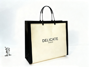 Khuyến mãi sinh thái thân thiện không dệt nhiều lớp Tote mua sắm túi thư nhựa xử lý biểu tượng tùy chỉnh hai màu sắc tùy chọn Hộp quà tặng - Product Image 5