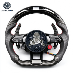 Volante de Fibra de Carbono LED para Audi A4L A6L A5 A3 A7 Q5 Q7RS3 RS4 S4 S5 S6 RS3 RS5 RS7 R8, Volante Personalizado para Automóvil - Product Image 2