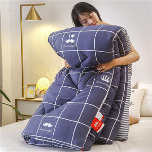 Couette d'hiver écologique pure pour étudiants et adultes, ensemble de literie épais toutes saisons pour la maison, motif imprimé avec garnissage - Product Image 3
