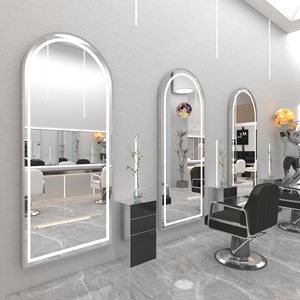 <b>LED</b> Salon <b>Mirror</b> Wall Mounted Hair Styling <b>Vanity</b> <b>Mirror</b> Rectangular Barber Shop <b>Mirror</b> With Light - Product Image 4