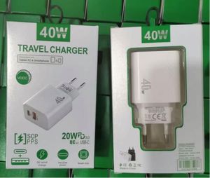 40W Wall Charger Quick Charge 2 Ports QC4.0 PD USB C Fast Charging Mobile Phone <b>Power</b> <b>Supply</b> Adapter With Box Package - Product Image 6