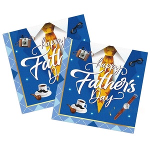 Vajilla Desechable Azul para Fiestas del Día del Padre, Incluye Platos Azul Oscuro, Vasos de Papel, Servilletas, Pancarta y Mantel - Product Image 4