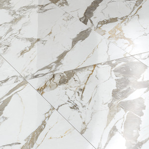 Piastrella in gres porcellanato rettificato lucido Calacatta Allure 60x120 cm per pareti e pavimenti - Product Image 4