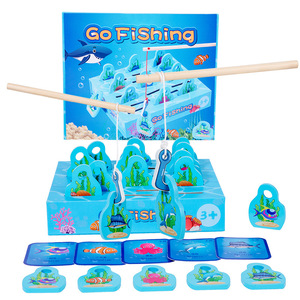 Juego de pesca en el mar y el océano de madera para niños, juguete educativo personalizado para padres e hijos, con CPC - Product Image 6