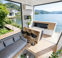 Kit de maison préfabriquée 20 pieds pour l'entrepreneuriat, type Apple Cabin Bungalow, pour hébergement touristique, à rendement élevé et matériaux de haute résistance