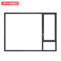 Fenêtres à battants en aluminium modernes et minimalistes, grand format, double vitrage, cadre pour chambre à coucher, salon, hôtel, appartement, persiennes horizontales