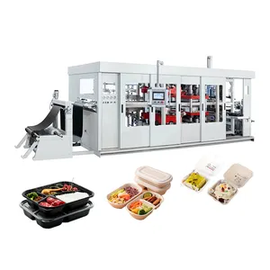 Automatic thermoforming plastic cup lid food container making machine