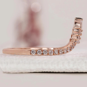 Sha Gi प्रमाणित प्रयोगशाला बढ़ी हुई पीअर कट क्लासिक शादी की महिलाओं की 14k/18k ठोस सोने के लिए - Product Image 2