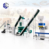 Ligne de production de machines à granulés d'aliments pour volailles, bétail et poulets à usage agricole 500-1000 kg/h