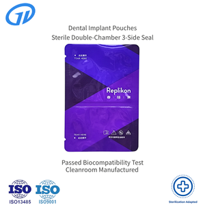 Bolsa Estéril de Doble Cámara y Sellado de 3 Lados de Grado Médico para Implantes Orales y Dispositivos de Ortodoncia con Impresión por Grabado - Product Image 1