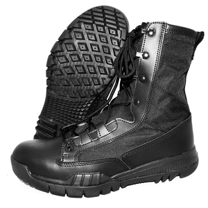 Chaussures de randonnée tactiques imperméables en cuir noir antidérapantes pour hommes, prix d'usine en gros, vente chaude - Product Image 3