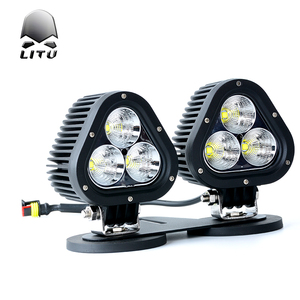 Mini 4 inch <span class=keywords><strong>LED</strong></span> lái xe vỏ đèn tam giác 30 Wát xe phía trước dẫn ánh sáng cho xe SUV ATV Xe tải máy kéo xe nâng - Product Image 2