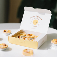Emballage de biscuits pour tarte gaufrée beignet fantaisie nouvelle tendance personnalisé Dossiers de boulangerie avec fenêtre avec logo en matériaux recyclés gaufrage