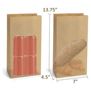 High Quality Lunch Kraft Paper Grocery Bulk <b>Bread</b> <b>Bags</b> Sack Lunch Recyclable Snack <b>Bags</b> Premium Beautiful Quality Paper <b>Bag</b> - Product Image 2