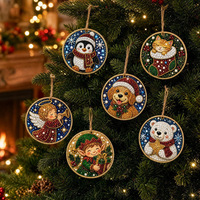 Meilleures ventes : Ensemble de 6 décorations de Noël en bois à faire soi-même