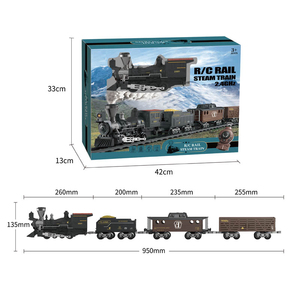 <span class=keywords><strong>Train</strong></span> à vapeur télécommandé 2.4GHz, jouet de voie de fente de <span class=keywords><strong>Train</strong></span> à vapeur classique pour enfants - Product Image 1