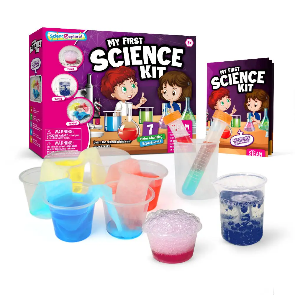 Hot CPC Kid vui Toy Set học tập thêm khoa học Kiến Thức Khoa học ma thuật Đồ chơi Kit màu sắc thay đổi thí nghiệm hóa học