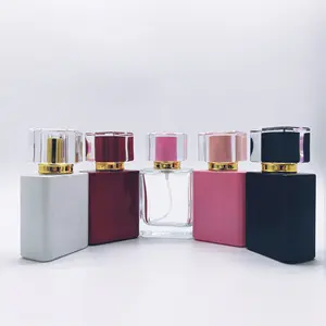 Garrafa de vidro de perfume 50ml, garrafa preta, melhor venda, novo design, 2020