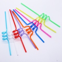 Estick Gobelet en plastique pour enfants, imprimé créatif, décoratif en forme de petit dinosaure de dessin animé, avec paille spirale, DIY, 26 cm de long, pour fête