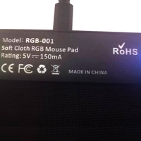 Alas Mouse Gaming Anti-Slip Karet Tahan Air LED Bercahaya RGB, Grosir BSCI, Laris Manis, Logo Dapat Disesuaikan