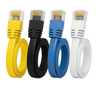 EXW kabel Ethernet Patch panjang kustom 0.25-100m RJ45 Cat5e Cat6 Cat6a Cat7 Cat8 UTP FTP kabel LAN jaringan SFTP