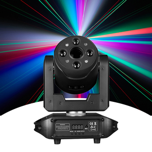 Luces de Cabeza Móvil Led Tipo Beam con Efecto Láser y Patrones <span class=keywords><strong>DMX512</strong></span> para DJ, Discoteca y Fiestas en Casa, Equipo de Iluminación para Escenario - Product Image 1