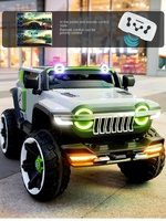 Voiture électrique tout-terrain pour enfants, double siège, télécommande adulte, quatre roues, jouet en plastique, poussette