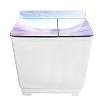 Laveuses à charge supérieure portables électriques manuelles semi-automatiques pour vêtements Grandes machines à laver en acier inoxydable à double baignoire avec sécheuses