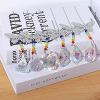 Nouveau Design Cristal Suspendu En Forme De Coeur Prisme Gem Ball 7 Chakra Perles Papillon Libellule Sun Catchers Ange Fleur Sphère Boule