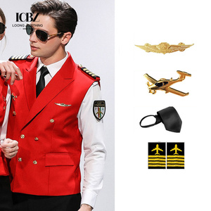 Airline Flight Attendant Aeromoça Piloto Manga Comprida Camisa Uniformes - Product Image 4