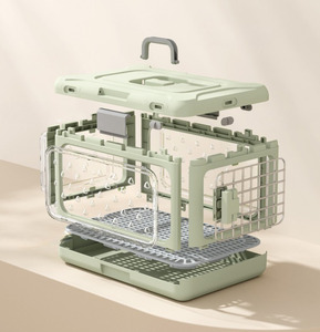 Sac de transport pliable et écologique pour animaux de compagnie avec fenêtres en maille respirante, idéal pour les voyages en extérieur, siège auto et approuvé pour l'avion, grande capacité, toutes saisons, pour chat - Product Image 5