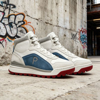 Chaussures de sport athlétiques en gros, marque privée, baskets rétro montantes pour hommes, chaussures de designer personnalisées, fabricant de baskets de basketball