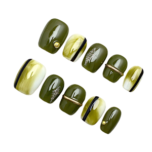 Luxury Powder Light <strong>Short</strong> Ballet Gloves Square Magic Mirror Square <strong>Coffee</strong>-<strong>Colored</strong> Plaid Hand-Made Fragrant Wind for Fingers - Product Image 2