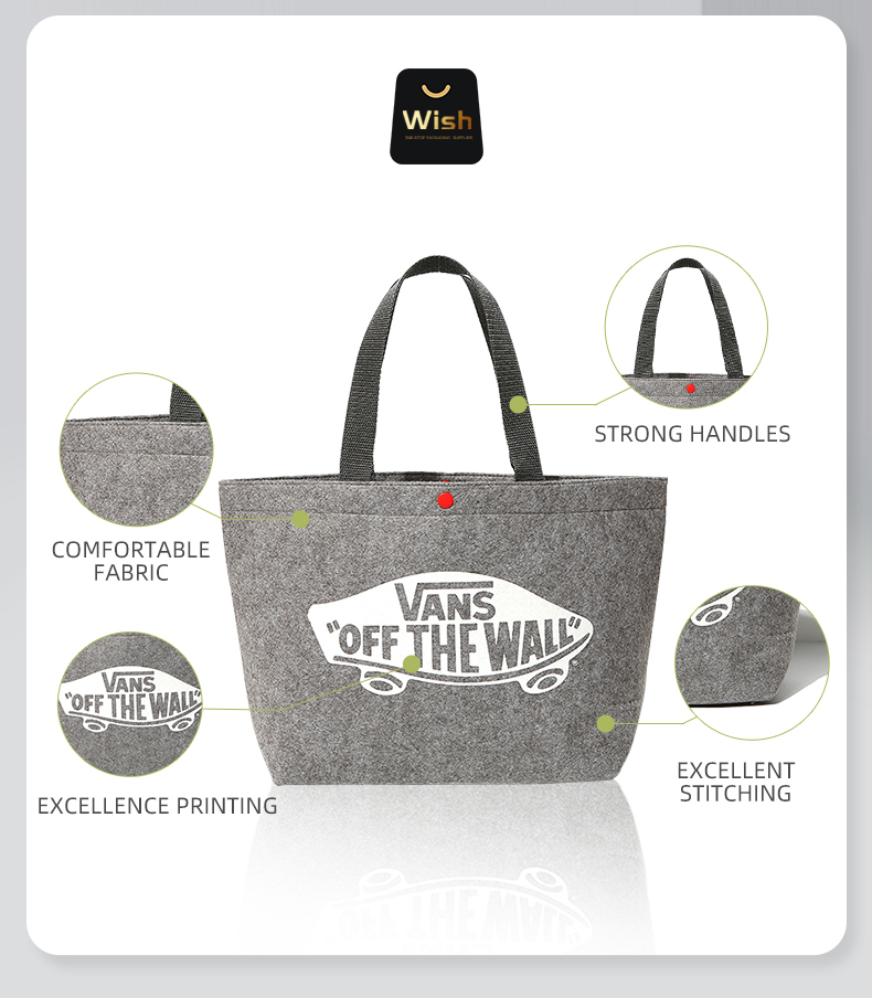 Modern Novel Design Felt Shopping Bag Felt Gift Bag Felt Bag Shopping